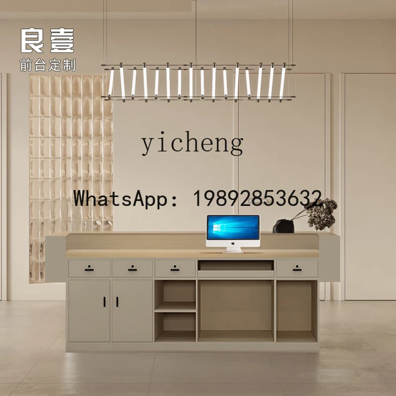 Cabinet minimalist log wind bar counter clothing store cashier health center homestay beauty salon reception desk Cabinet