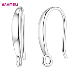 100PCS Lot Real 100% 925 Sterling Silver Stamp Hook Earrings Jewelry Findings Fittings Components Accessories Handmade Supplies