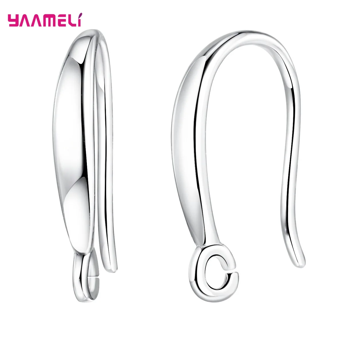 100 SZTUK Lot Prawdziwe 100% 925 Sterling Silver Stamp Hook Kolczyki Biżuteria Okucia Elementy Akcesoria Ręcznie robione Materiały eksploatacyjne