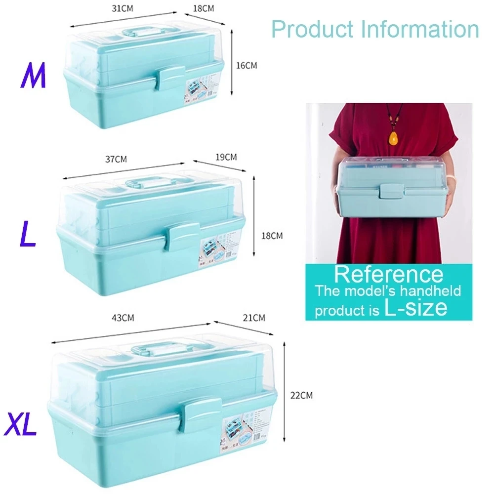 XL Medicine Pill Boxes First Aid Kit Container Family Emergency Storage Boxes Organizer With Handle Capacity Pill Case Pharmacy