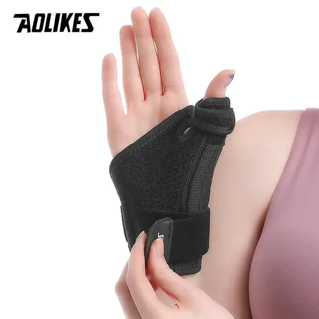 AOLIKES 1 sztuk kciuk Brace, szyna nadgarstka wsparcie nadgarstka kciuk Spica szyna dla mężczyzn kobiety, nadgarstek/ręka/kciuk stabilizator dla skręcenia