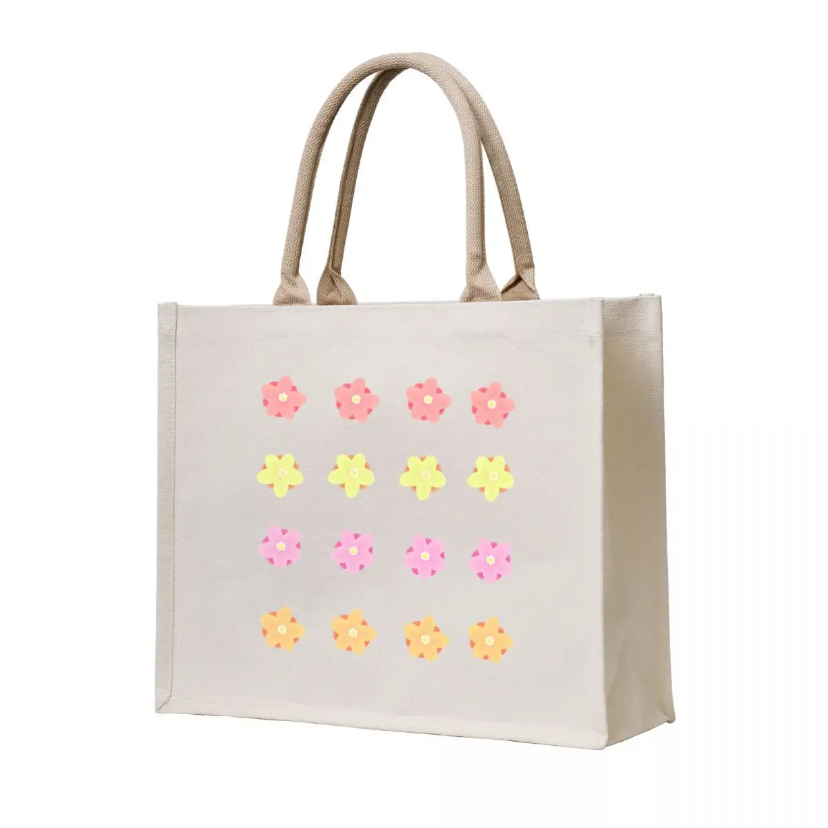 

Pastel Flower Sticker Sheet Tote Bag Customizable tote bag Big bag women Handbags women