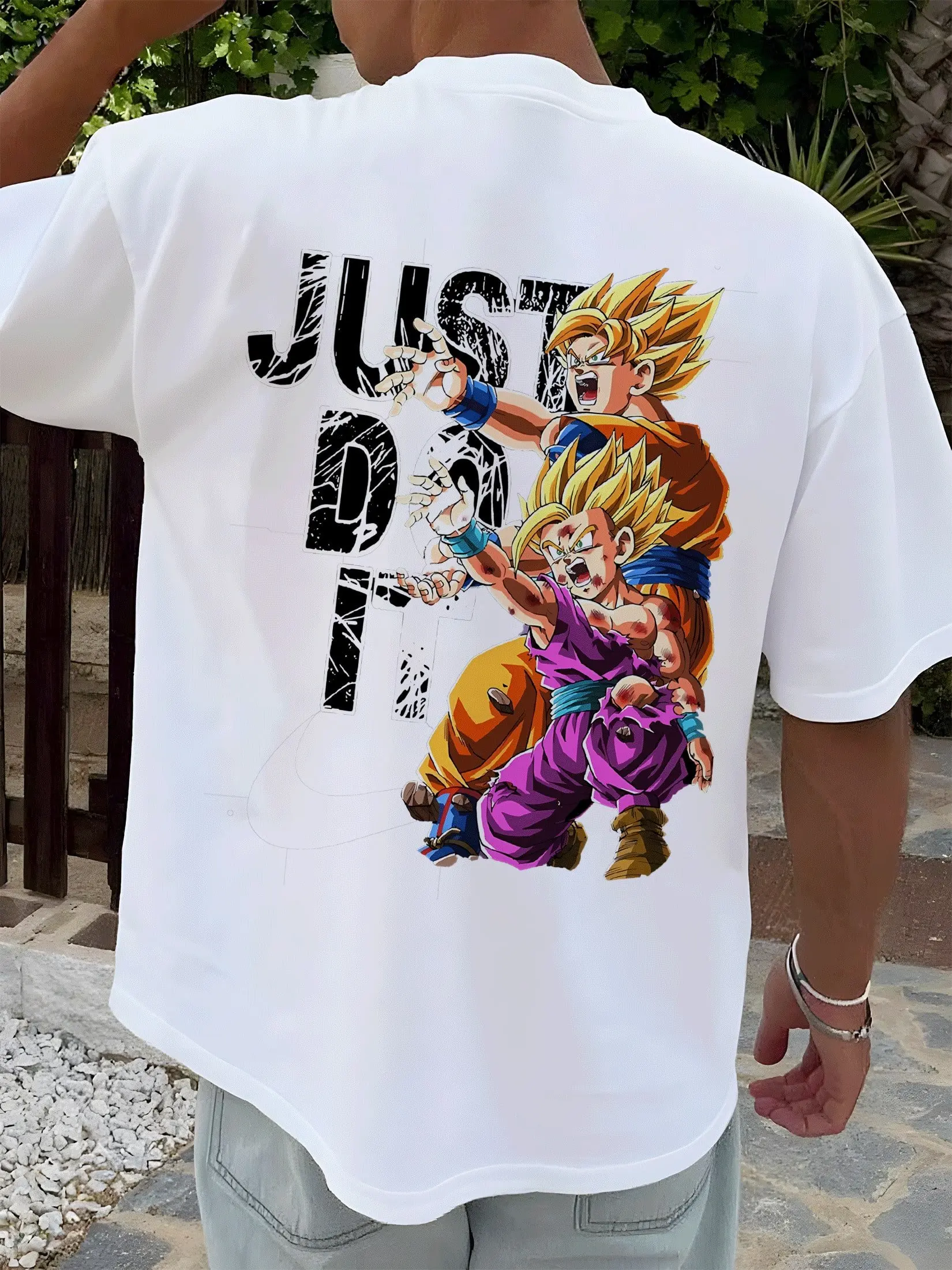 

Oversized Casual Men's T-shirt Anime Dragon Ball Goku Printed Graphic Tee Women's Short Sleeved Tee Summer Y2k Tops Streetwear