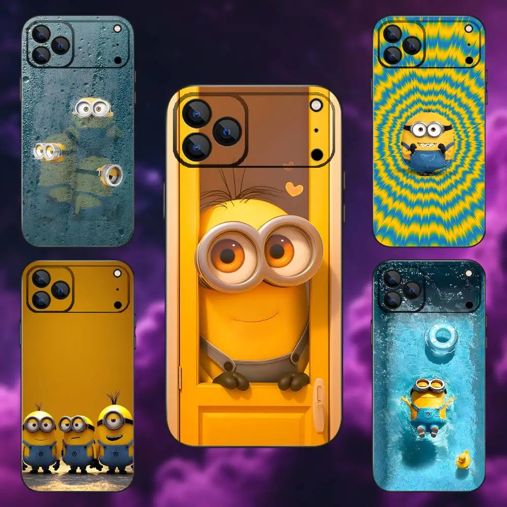 

Cartoon M-Minions-S Phone Case For iPhone 17,16,15,14,13,12,Pro,Max,Plus,E,SE4,Air,Mini Black Soft Box