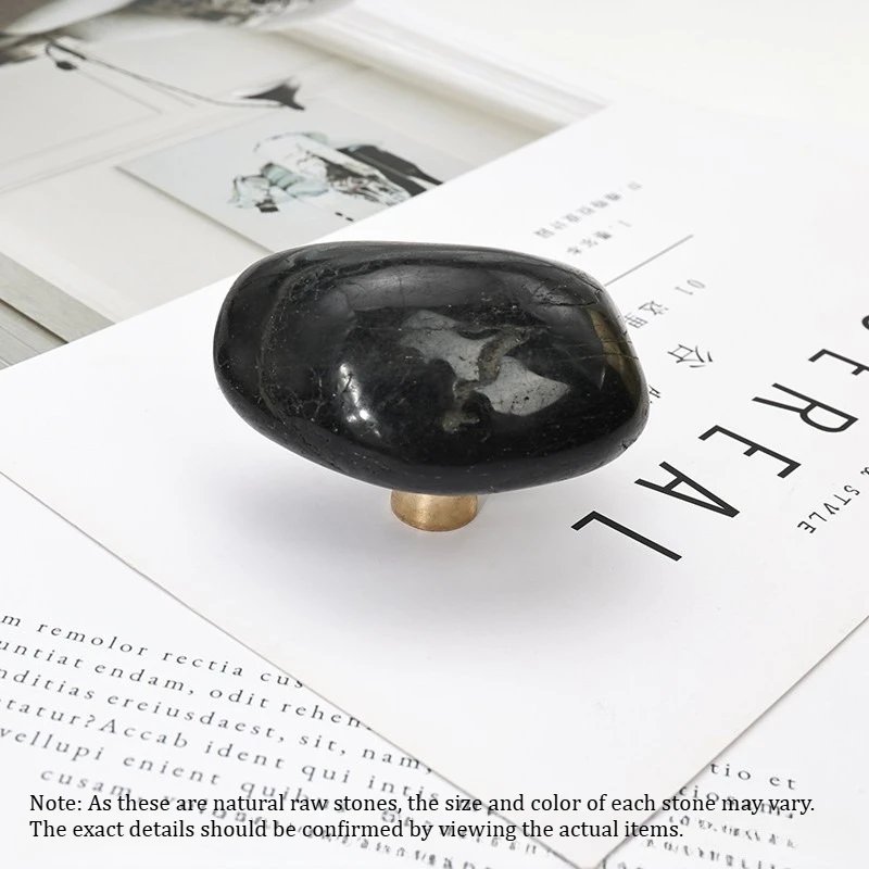 Simple and creative natural stone wardrobe, cabinet, drawer cabinet, bedside table, single-hole handle