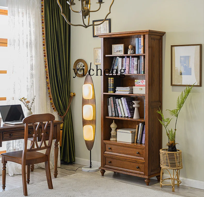 HXL Solid Wood Bookcase Without Doors Display Cabinet Bookshelf Storage Cabinet