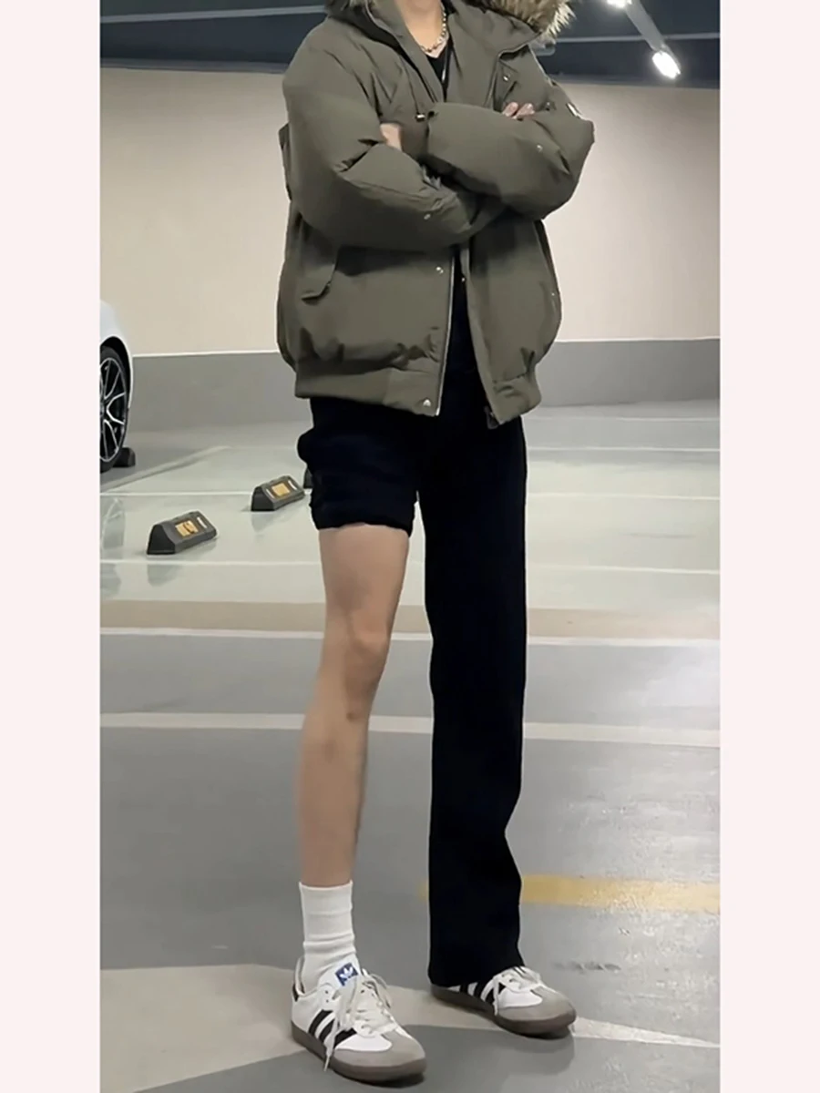 

Bla Slim Fit Straight Leg Jeans Men's Autumn Winter Cleanfit American High Street Cool Pants Youth Trendy Long Jeans