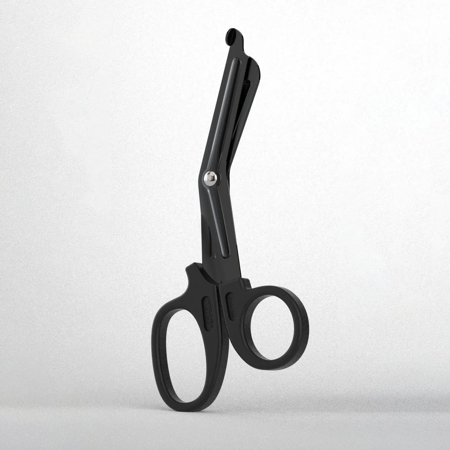 1pcs Gauze scissors canvas hanging scissors outdoor elbows safe hair cutting black coating 15cm 18.5cm serrated durable dressing