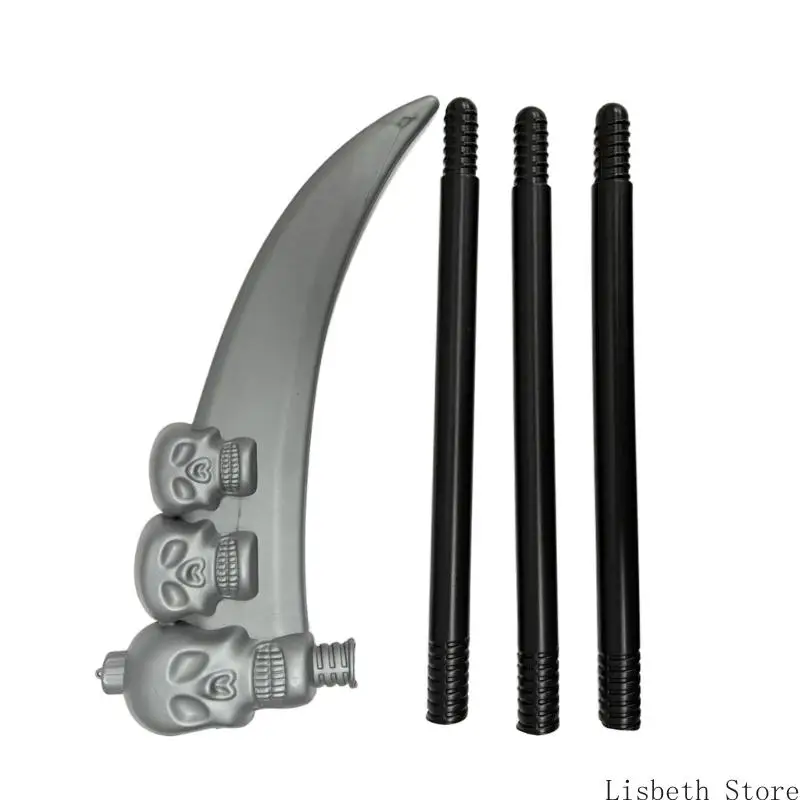 124A Sensenmänner, Halloween-Kostüm, Sensenmänner, gefälschte Waffen, Totenkopf, künstliche Klinge, Sicheln, für