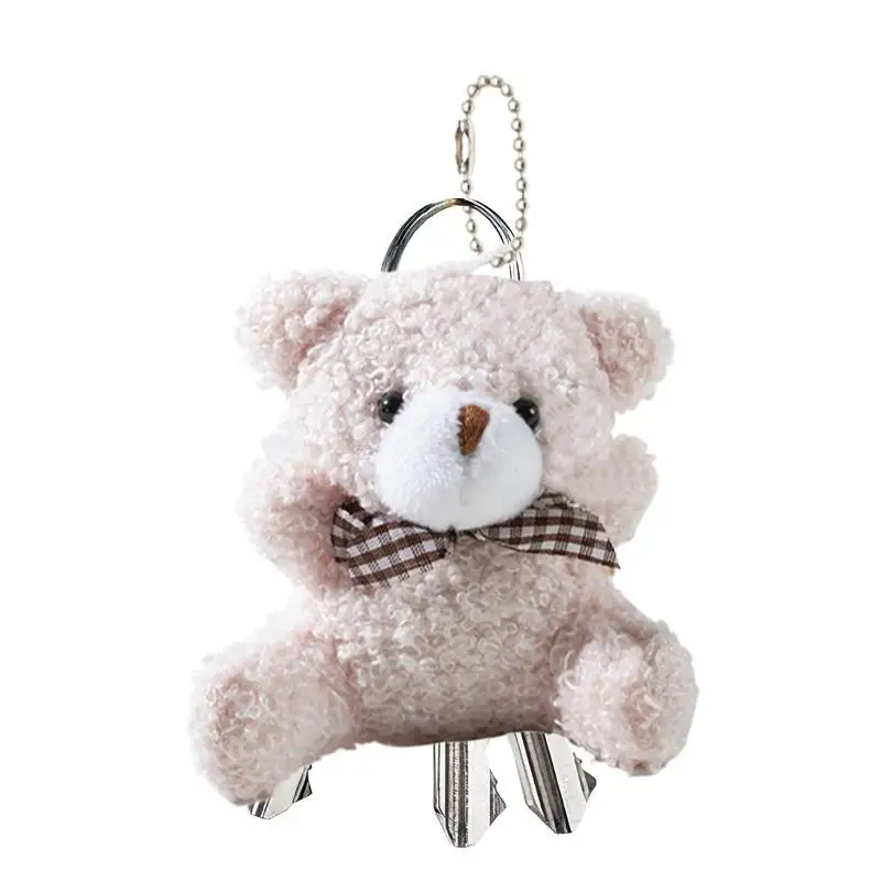 Bag Charm Bear Cartoon Car Keyring Decoration Decorative Backpack Keychain Charm Cute Bag Accessory For Purses Backpacks Plush