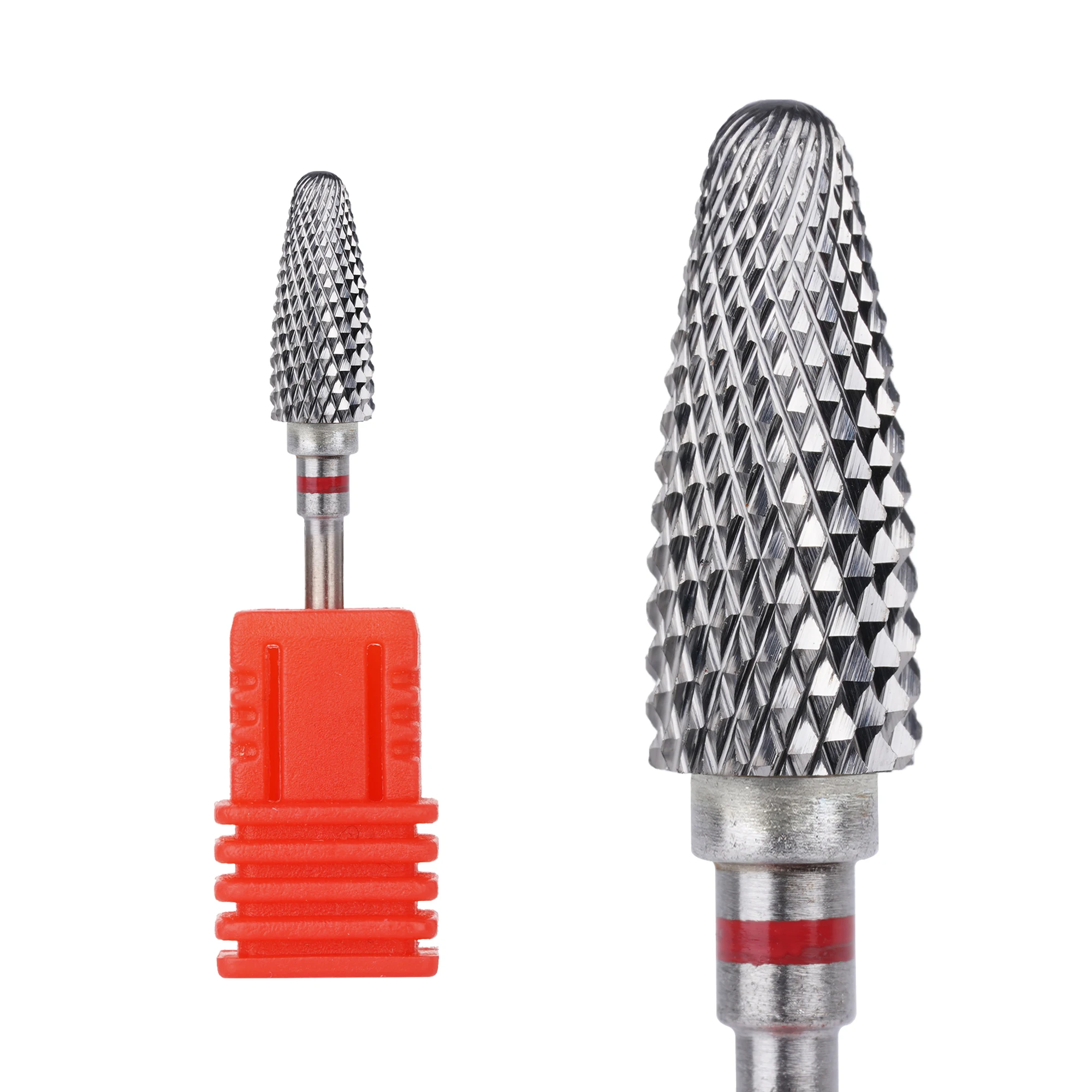 

3/32 Carbide Nail Drill Bit Cross Cut Flame Shape Manicure Pedicure Drill for Acrylic Gel Remove Polishing Bits Milling Cutter