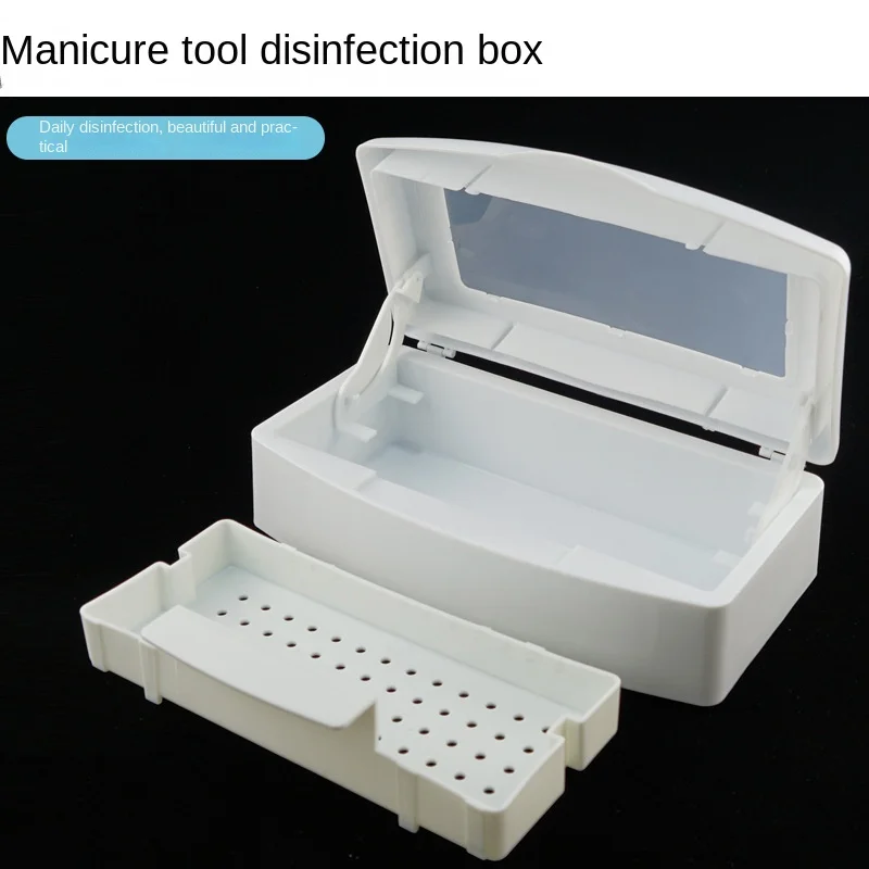 

Nail Sterilizer Tray Disinfection Box Sterilizing Clean Nail Art Salon Manicure Implement Sanitize Tool Equipment Cleaner Tools