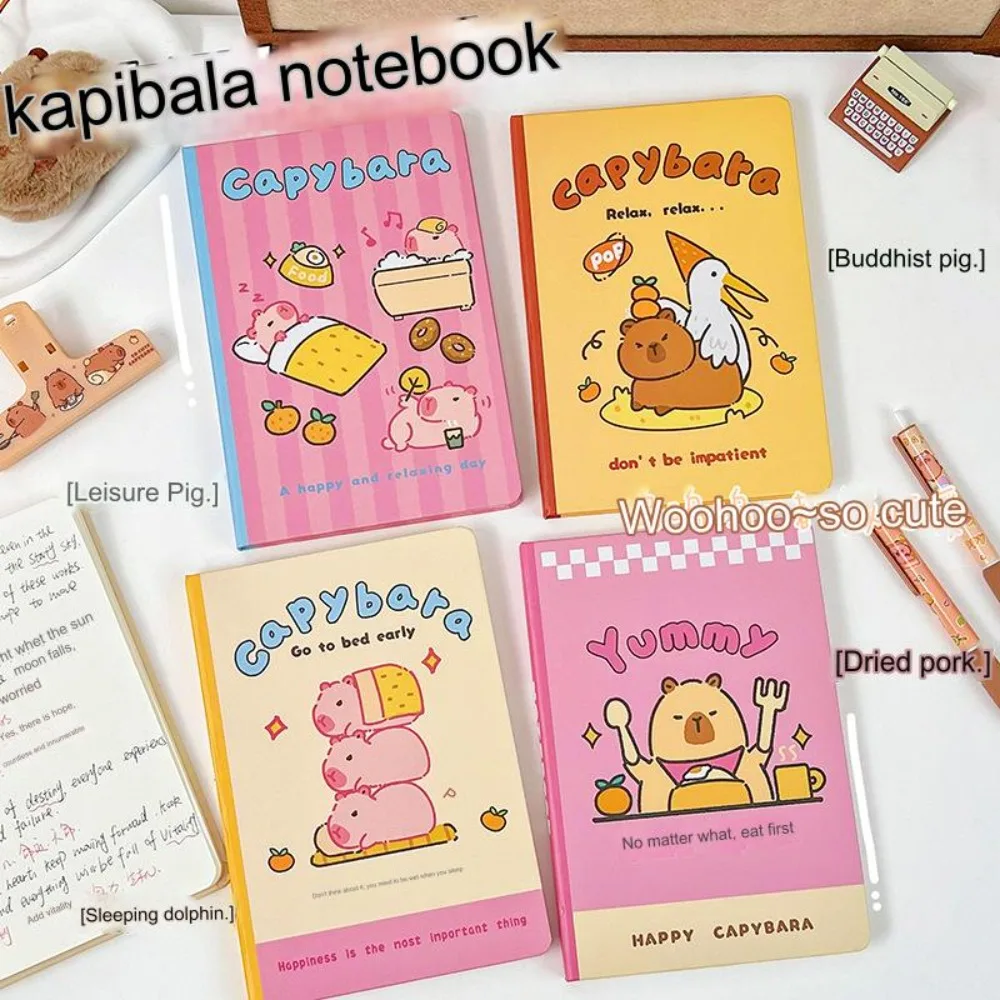 

Cartoon Capybara Notebooks A5 Hand Account Book Creative Student Stationery Portable Memo Pad Cute Diary Planner School Supplies