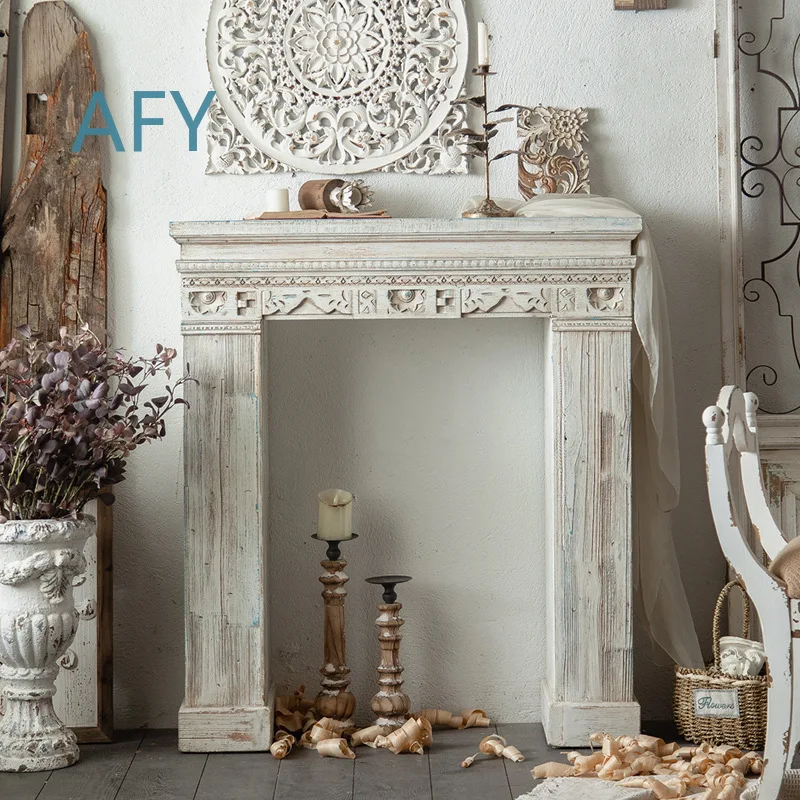 Rustic Wooden Fireplace Mantel Shelf for Home Decor for Airbnb for Living Room Entryway Hallway Console Table Wall Display