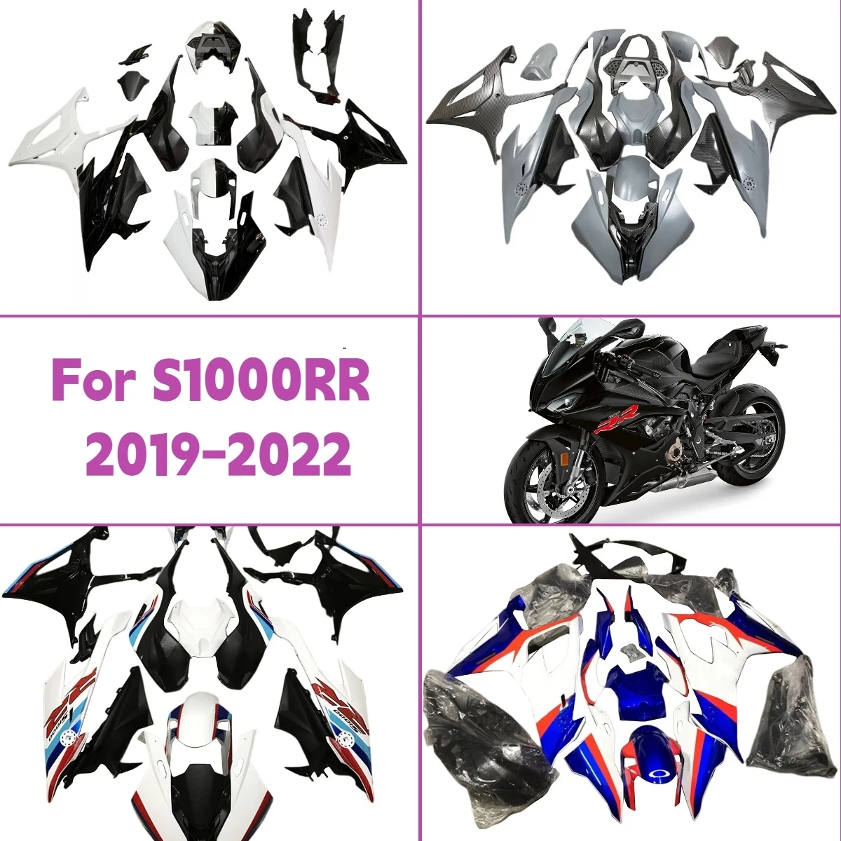 

Customizable Fairings 2019-2022 S 1000RR Plastic ABS Fairing Kit Full High-Quality Perfect Fit for 19-22 BMW S1000RR