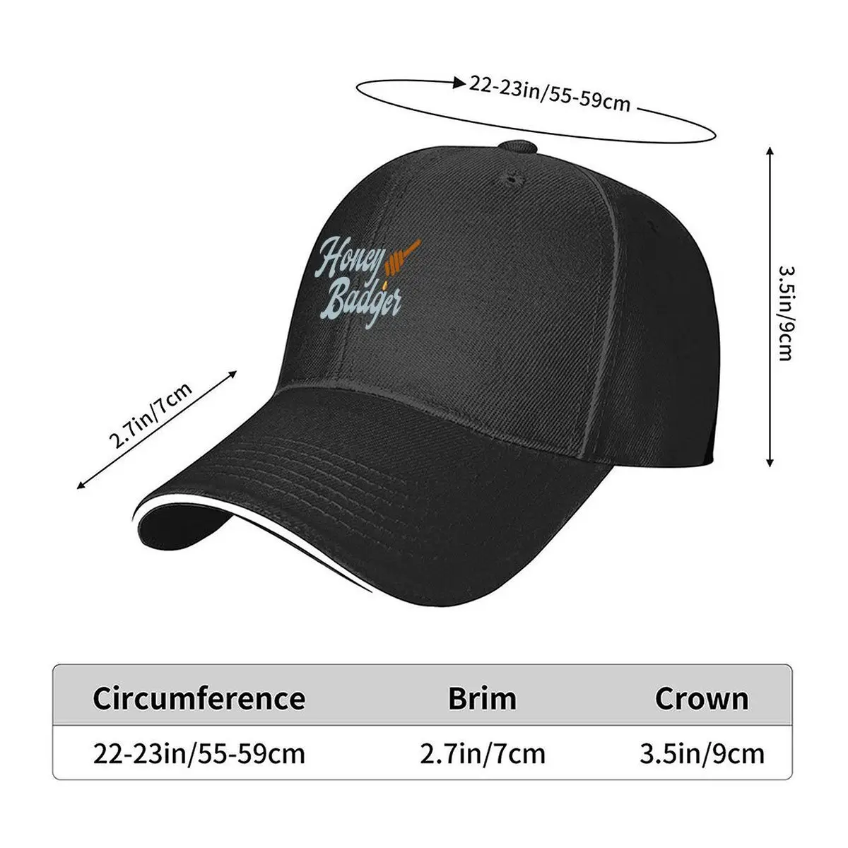 Honey Badger Honey Dipper Quote Sandwich Baseball Cap Outdoor