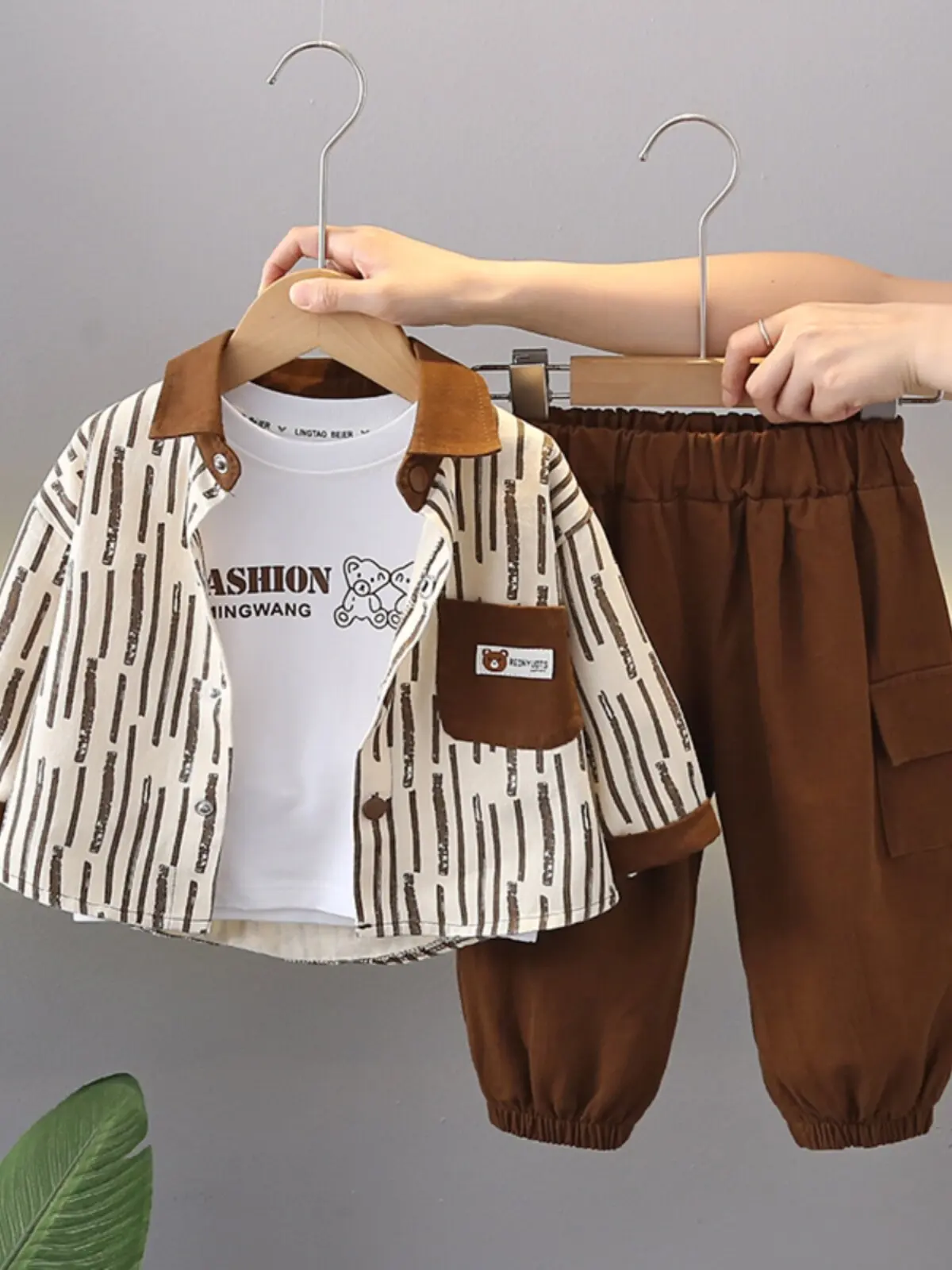 cute-pure-cotton-spring-autumn-shirt-set-for-boys-stylish-children's-clothing-two-pieces-baby-spring-fashionable-outfit