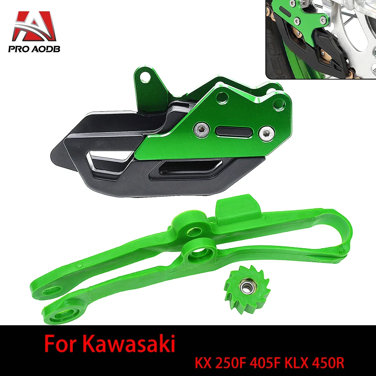 

Green Motorcycle Chain Sprocket Slider Swingarm Chain Guide Guard For Kawasaki KX 250F KX 450F KLX 450R 2006-2020 Etc Motocross