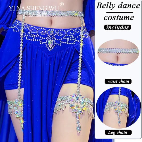 Gran oferta de accesorios de danza del vientre para mujer, accesorios de disfraz de danza Oriental, cadena de pierna desmontable, cinturones para pies