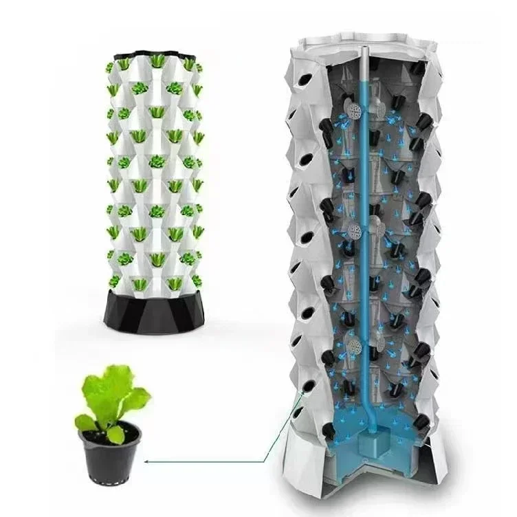 Greenhouse Vertical Strawberry Tower Hydroponic Indoor Garden Strawberry Tower for planting