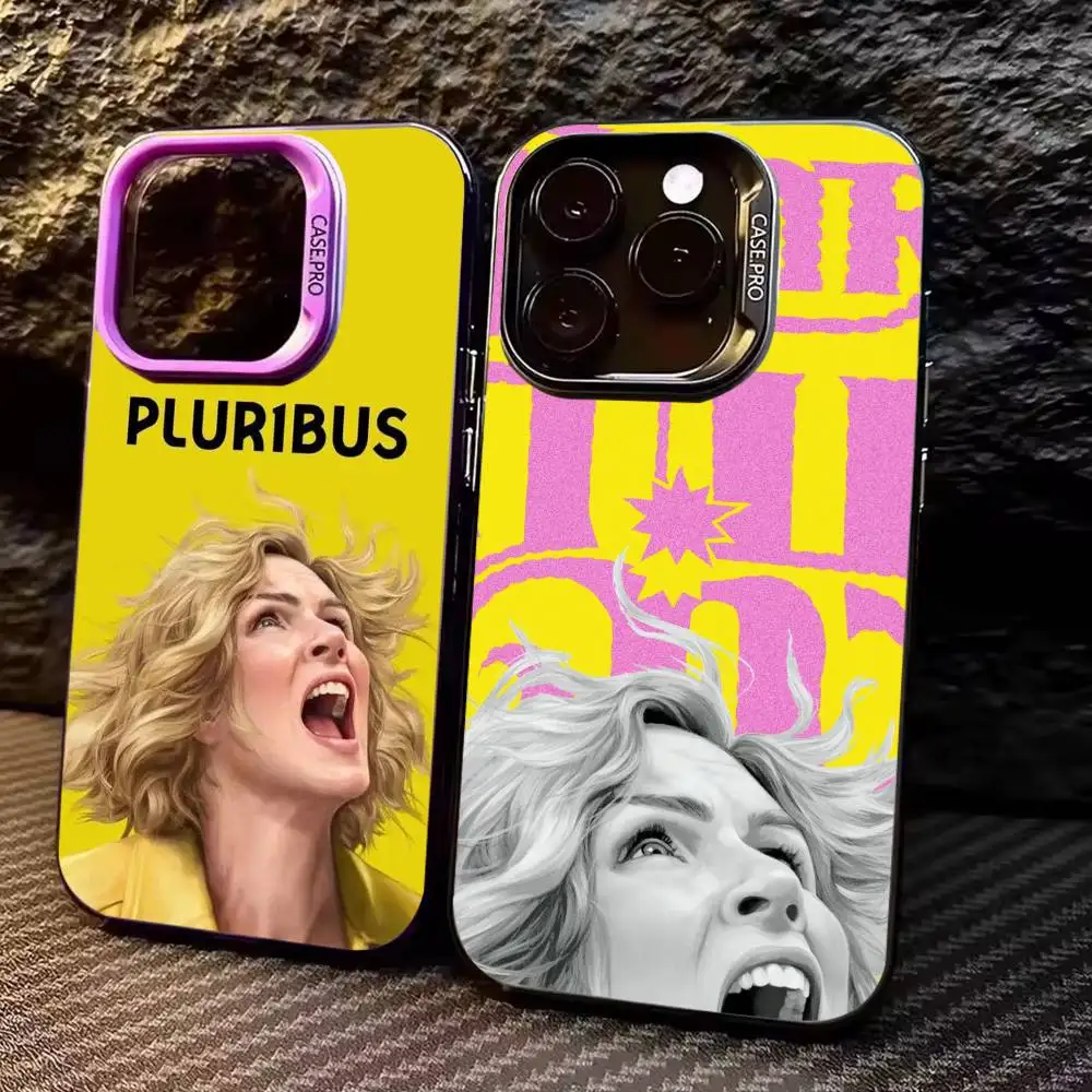 

Cool D-Drama P-Pluribus Phone Case For iPhone17,16,15,14,13,12,11 Plus,Pro Max Colored Silver Plated Inside Cover