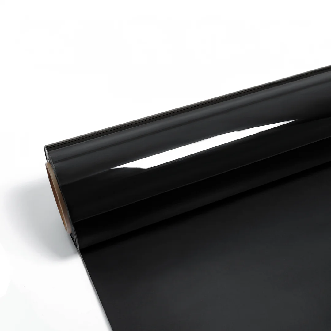 Piano Black Premium PET Auto Vinyl Stretchable Car Wrap Removable Easy to Install Bubble-Free