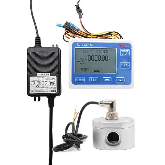 Water Milk Wash Cleanser Total Flow Counter Flow Meter LCD-M Oval Gear Flow Sensor Fuel Station Metering Diesel 1%  Accuracy