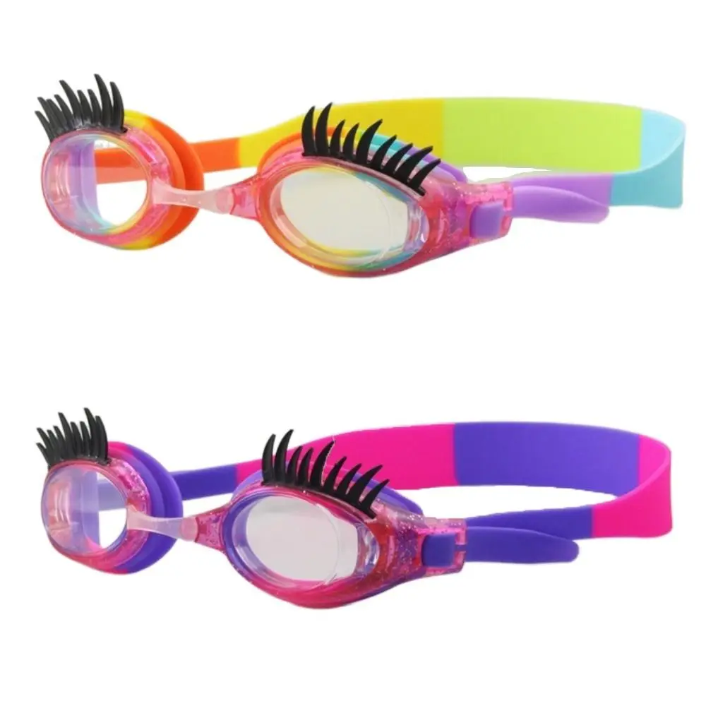 Eyelash Childrens Swimming Goggles Waterproof Silicone Eyelash Glasses HD Anti Fog Swimming Goggles Swim Training