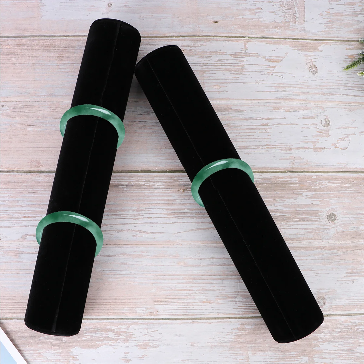 

2 Pcs Elegant Design Bracelet Holder Soft Black Color Jewelry Stand Display Rack Premium Material Protective