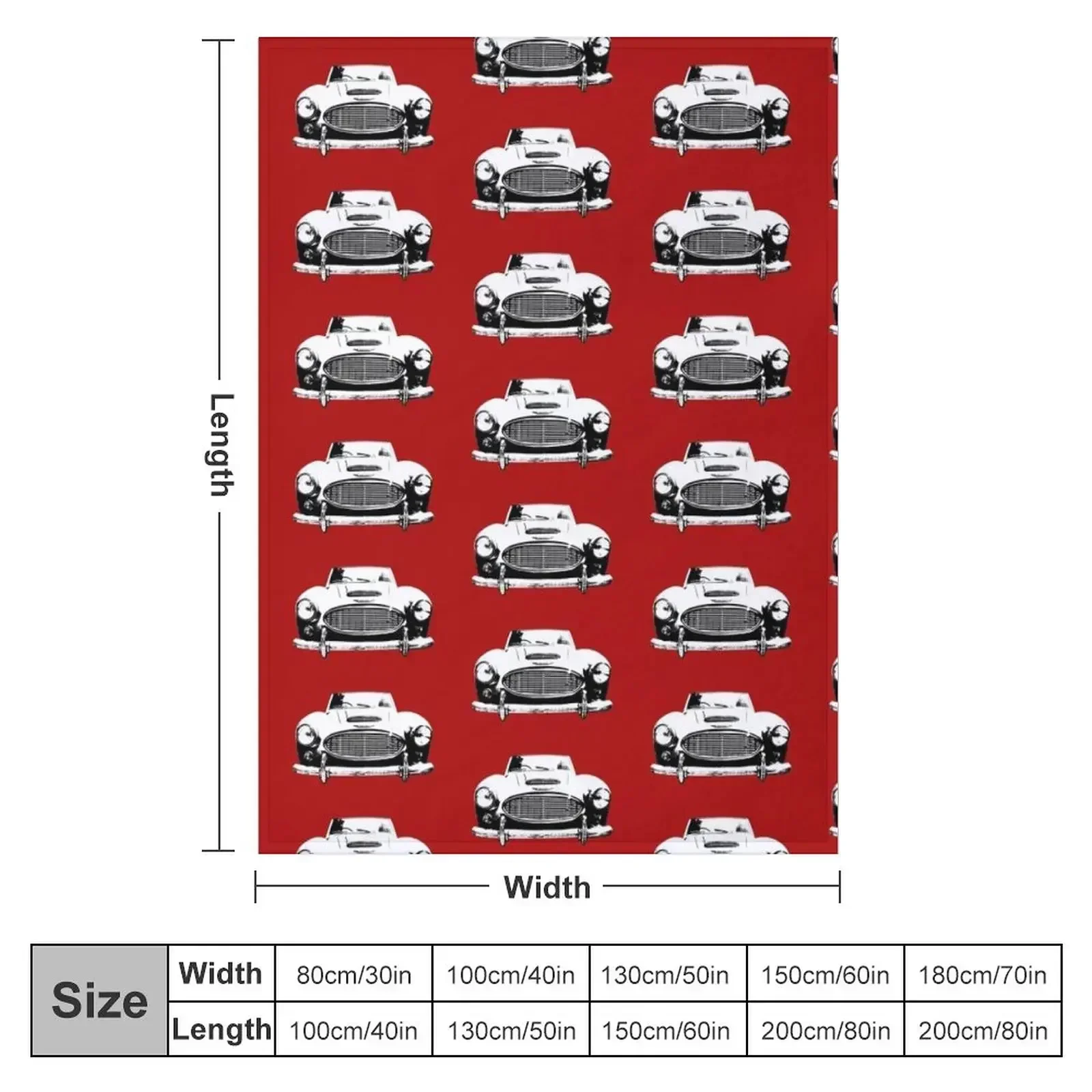 Austin Healey 3000 1960s British classic car monoblock black and white Throw Blanket Picnic Luxury Thicken Blankets