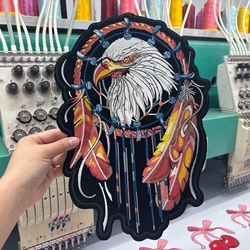 Parche bordado termoadhesivo águila punk – Grande para chaqueta moto