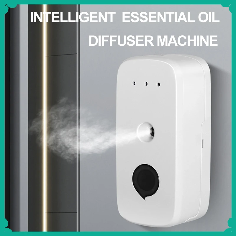 Smart Waterless Essential Oil Diffuser Wall Mount Battery Oil Diffuser Professional Scent Air Machine Air Fresher for Home Hotel