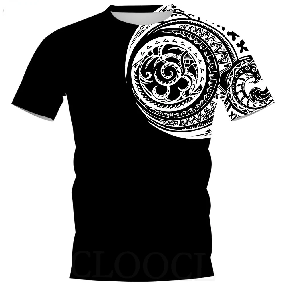 Summer Best-selling 3D Printed Men's T-shirt Viking Tattoo Short-sleeved Shirt Harajuku Casual Oversized Round Neck T-shirt Top