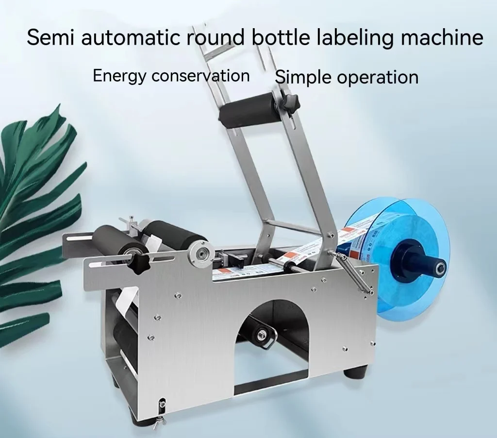 

Mt-50 Hand Operation Small Manual Labeling Machine for Round Bottles Plastic Bottle Cans Sticker Semi-auto Labeling Machine