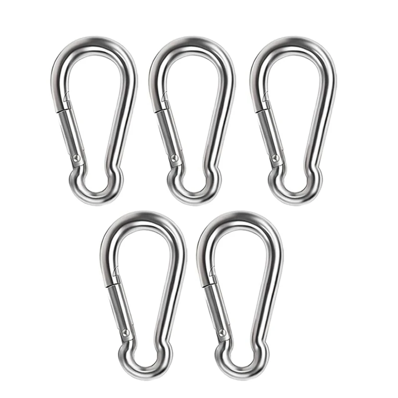 

5Pcs Carabiner M7 M8 M9 M10 M11 M12 304 Stainless Steel Heavy Mountaineering Buckle Quick Link Snap Hook Key-Lock Buckle