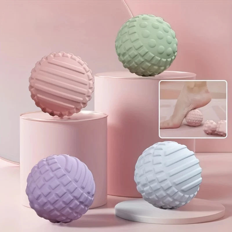 1 Stück Fitness-Faszienball, Yoga-Massagekugel für Fußmassage, Muskelentspannung, Fitness-Stretching – Silikon-Stressabbau