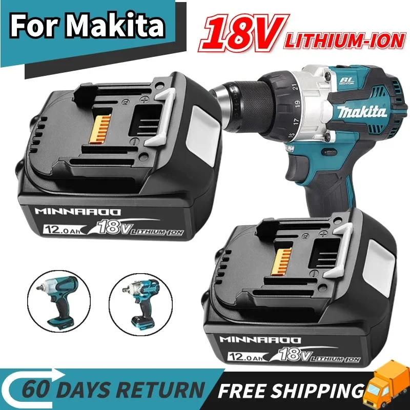 

Latest BL1860 18V 12Ah Battery and charger for Makita 18V BL1840 BL1850 BL1860 BL1860B Tools Rechargeable Battery