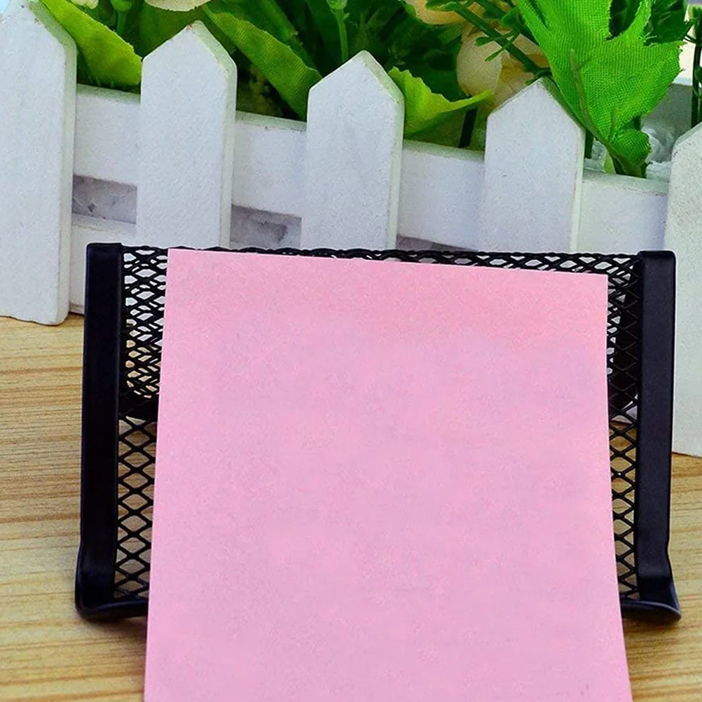 

4Pcs Business Cards Organizer Metal Mesh Holder Space Saving Office Desktop Rack Business Cards Display Stand Multifunctional