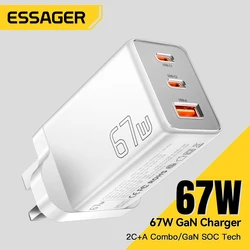 Essager-携帯電話用の充電器USBタイプC,Samsung用の急速充電デバイス,携帯電話,Pd 3.0, iPhone 15, 14, 13 pro,Huawei,ラップトップ,pps,65w,67w