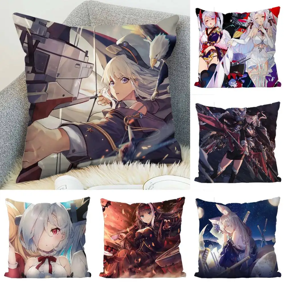

Azur Lane Pillow Case Luxury Double-sided For Car Pillows 45x45 Cushions Cover Home And Decoration Sofa Pillowcase 50x50