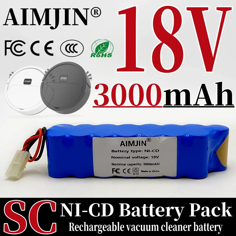 SC NI-CD Battery Pack 18V 3000mAh For Rowenta Vacuum Cleaner RH8771 or Tefal Cyclone Extreme Vacuum Cleaner Battery P102