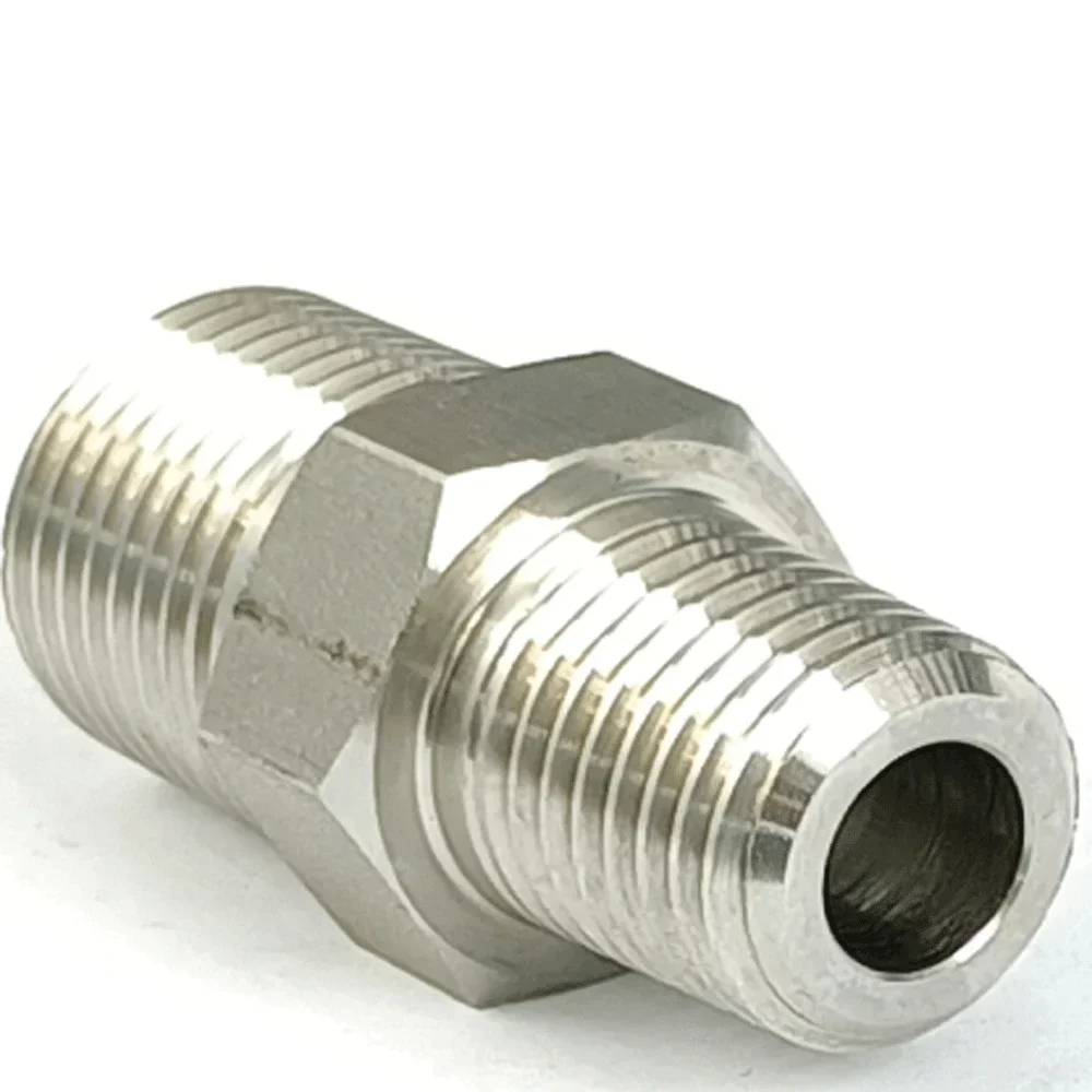 1/16 "1/8" 1/4 "3/8" 1/2 "3/4" Npt Mannelijke Reducer Tepel Sus316l Roestvrijstalen Pijpfitting Connector Koppeling 3000 Psi