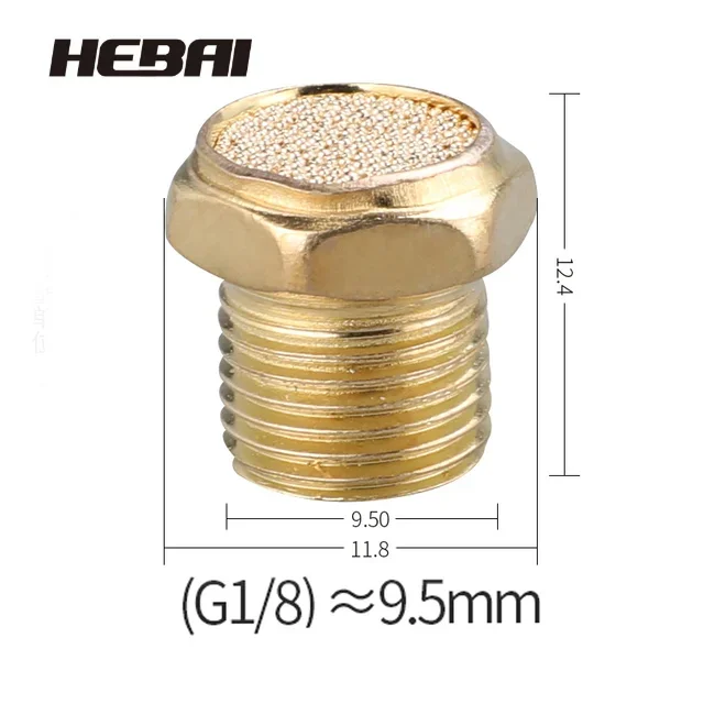 HEBAI Pneumatic brass exhaust pagoda silencers BSL M5 1/8 \