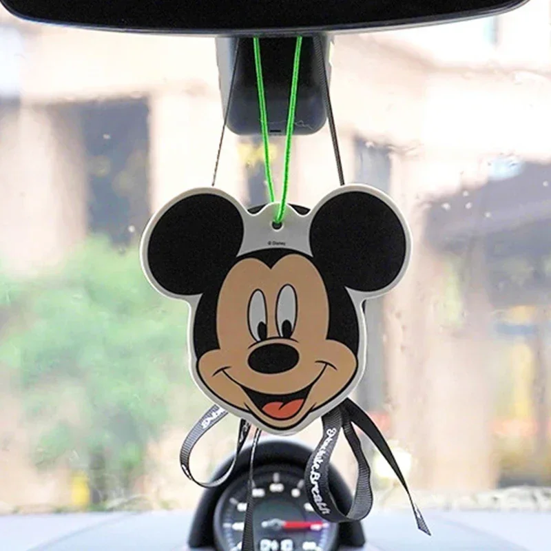 Disney Aromatherapy Anime Minnie Mickey Mouse Car Hanging Fragrance Tablets Disney Air Freshener Car Pendant Decorative Gifts