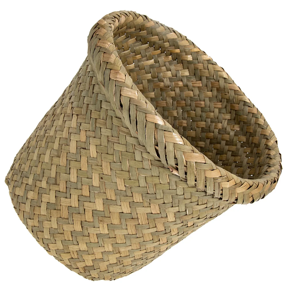 

Practical Woven Wastepaper Bin Strong Durability Long Serving Time Kitchen Laundry Pull Out Trash Can Woven Basket