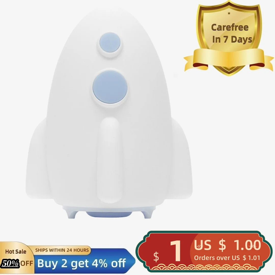 Night Light Useful USB Charging Home Decoration Rocket Style Nursery Lamp Bedroom Sleeping Light for Home