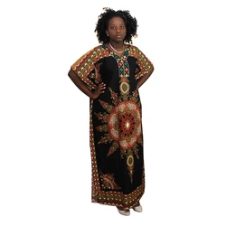 Plus Size African Party Dresses for Women 2024 New Fashion Dashiki Ankara Cotton Wedding Gowns Elegant Turkey Muslim Maxi Dress