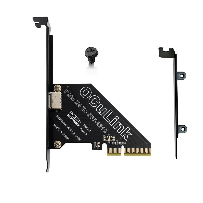 

Карта адаптера PCIe To SFF 8611&8612 PCIe X1 X4 SSD To U.2 OCUlink SFF-8612 Адаптер с поддержкой PCle4.0 для Mac Os Windows Linux