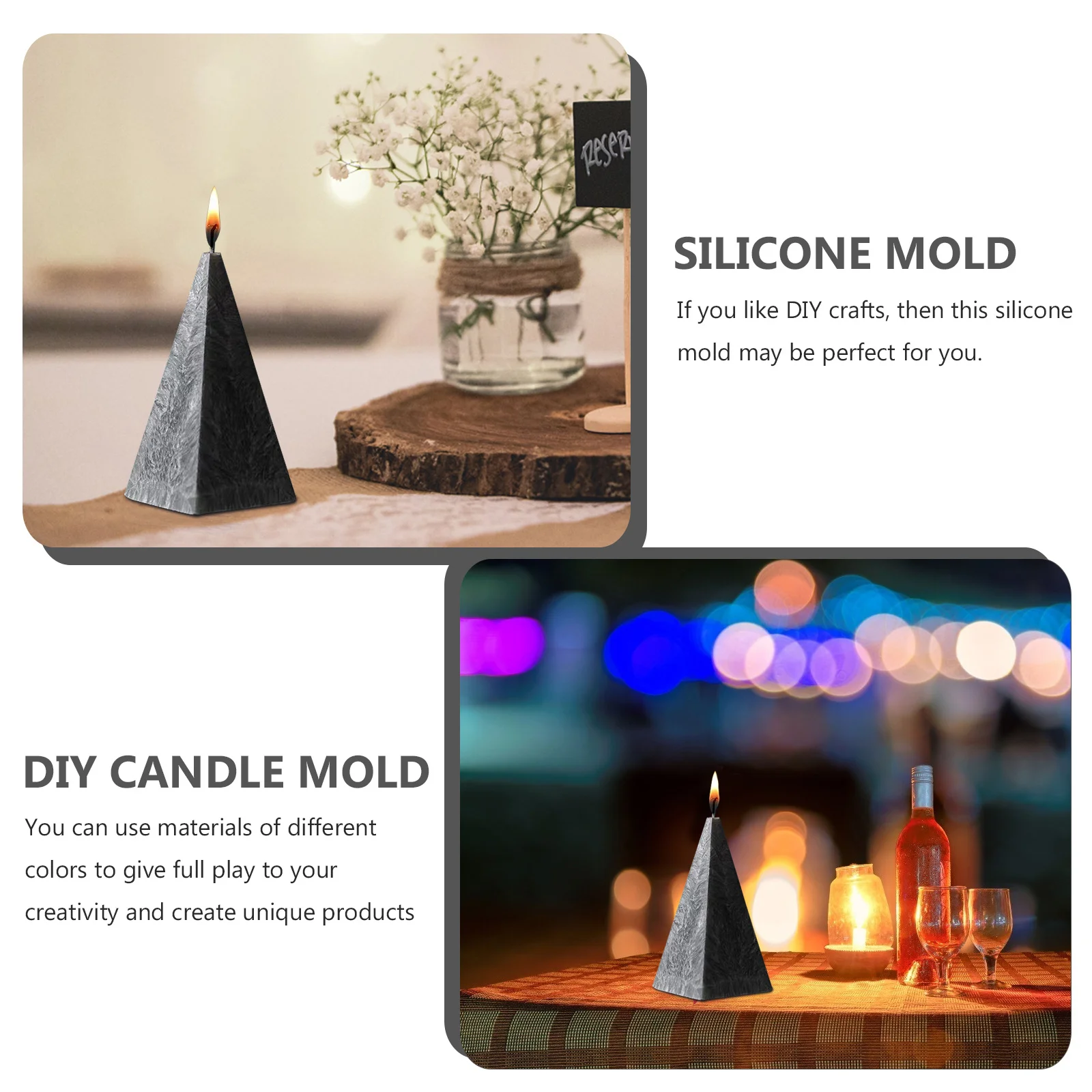 

1Pcs Mold Plastic DIY Flexible Reusable Casting Mold for Handmade Scented Soap Sculpture Plastic Candles Molds