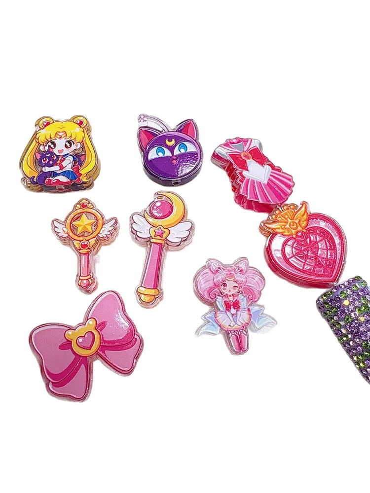 10/20pcs for Sailor Moon through-hole beaded DIY mobile phone chain keychain beaded pen accessory material - view 6